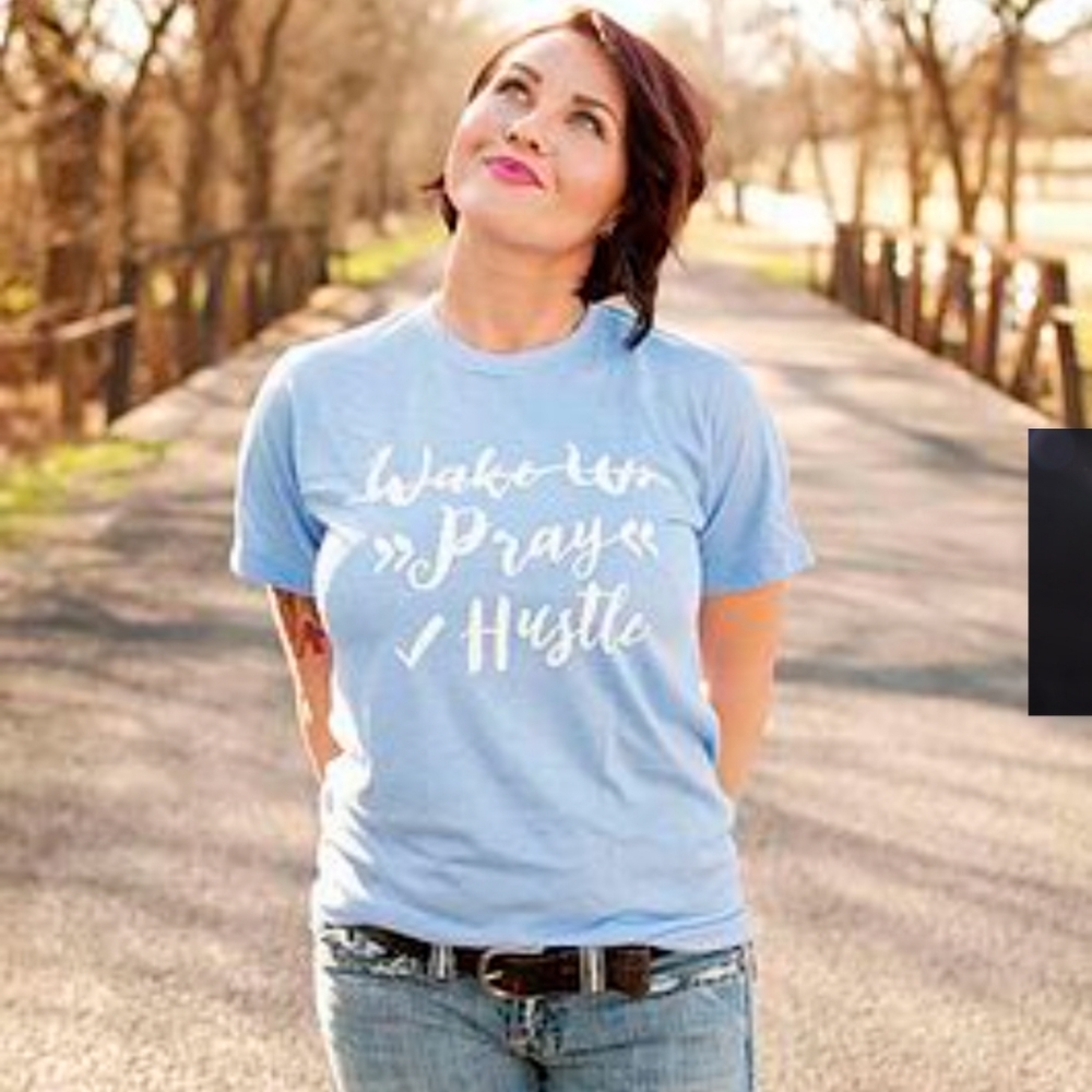 Tshirt wake up pray hustle